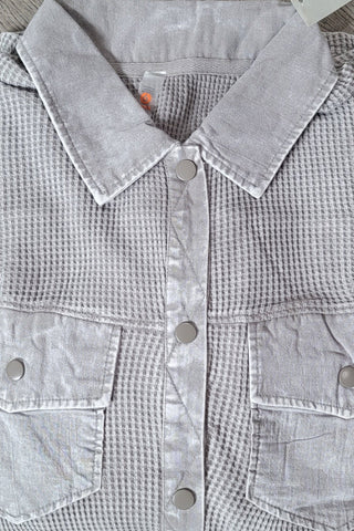 Mindy Mineral Washed Waffle Jacket