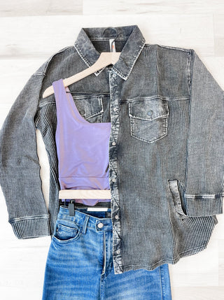 Mindy Mineral Washed Waffle Jacket