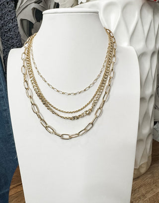 Multi Layered Cable Chain Necklace