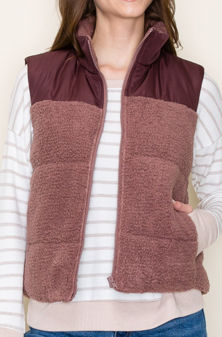 Nina Quilted Fleece Vest