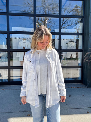 Nina Plaid Button Up Top