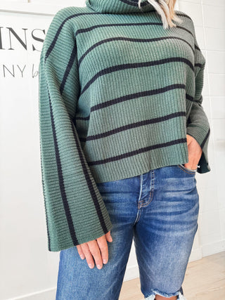 Ophelia Stripe Turtleneck Sweater