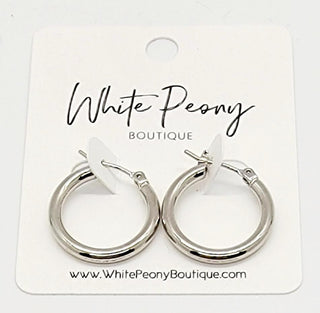 Pin Clasp Hoop Earrings