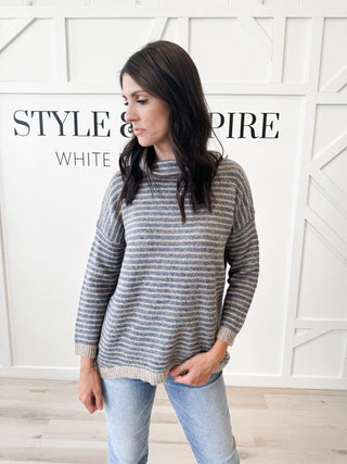 Quinn Striped Turtleneck Sweater