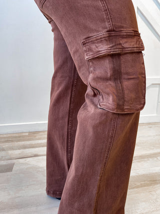 Risen HR Cargo Pocket Wide Leg Pants