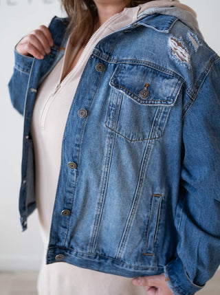 Rita Detachable Hooded Jean Jacket *Final Sale*