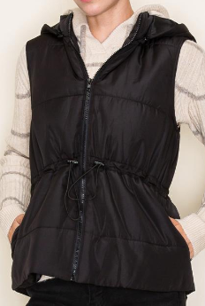 Ember Hooded Drawstring Waist Vest