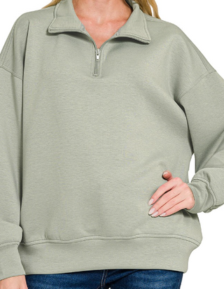 Alice Scuba Half Zip Sweatshirt