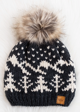 Winter Pattern Pom Hat *FINAL SALE*