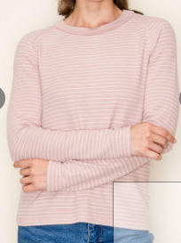 Molly Ribbed Jersey  Stripe Pullover