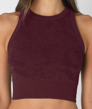 NikiBiki High Neck Lace Crop Tank