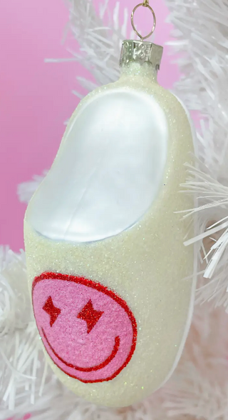 Smiley Slipper Christmas Ornament. *Final Sale*