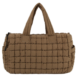 Quilted Nylon Puffer Tote Bag