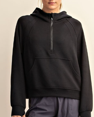 Jill Scuba Modal Crop Hoodie