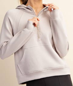 Jill Scuba Modal Crop Hoodie