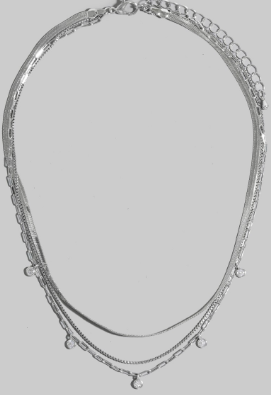 Layered Chain Rhinestone Necklace. *Final Sale*