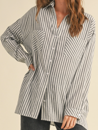 Selah Stripe Oversized Shirt
