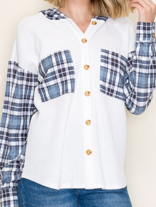 Kane Plaid Waffle Contrast Shirt