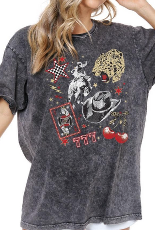 Western Collage Leopard Graphic Tee