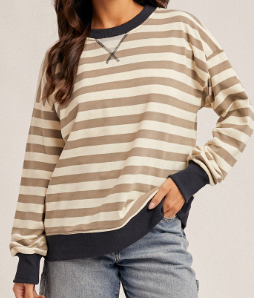 Maria Contrast Stripe Sweatshirt