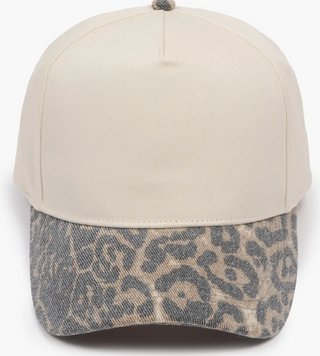 Washed Leopard Baseball Hat
