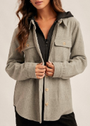 Samantha Contrast Hooded Shacket