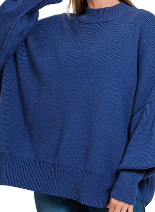 Kate Side Slit Oversized Sweater *final sale*