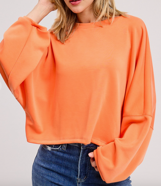 Alana Cropped Dolman Modal Top