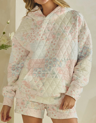 Savannah Quilted Floral Hoodie