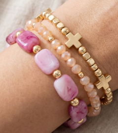 Faith Bead Bracelet Set. *Final Sale*