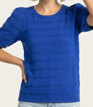 Jasmine Textured Stripe Top