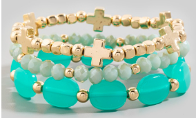 Faith Bead Bracelet Set. *Final Sale*