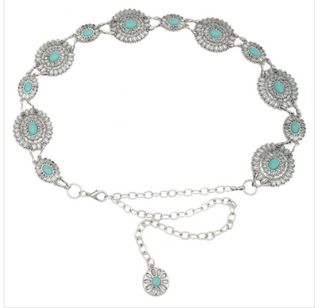 Concho Flower Chain Belt.  *Final Sale*