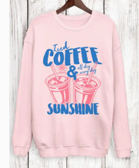Iced Coffee & Sunshine Graphic Sweatshirt