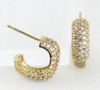 Pave Open Hoop Earring. *Final Sale*