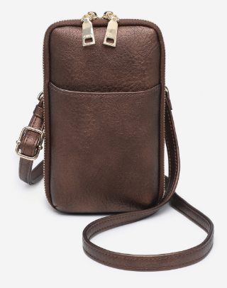 Double Zip Crossbody Wallet
