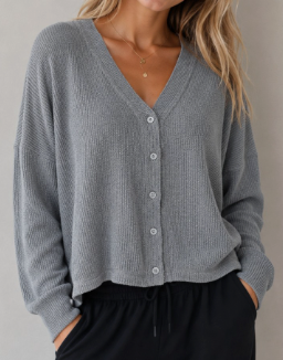 Nanette Waffle Knit Cardigan