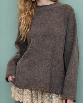 Jessie Heathered Wool Blend Sweater