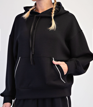 Monica Modal Piping Hoodie