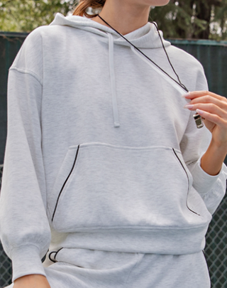Monica Modal Piping Hoodie