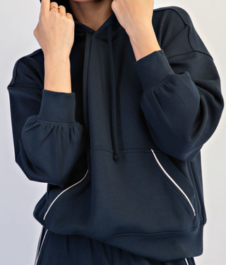 Monica Modal Piping Hoodie