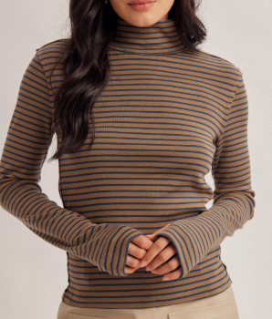 Ellen Stripe Turtleneck