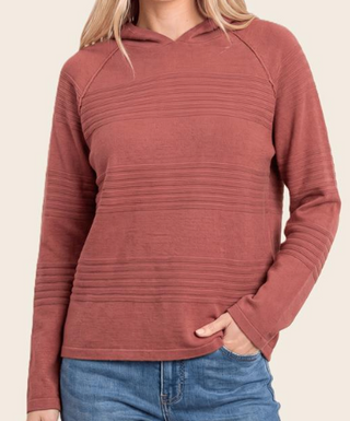 Heidi Textured Stripe Hoodie