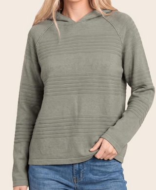 Heidi Textured Stripe Hoodie