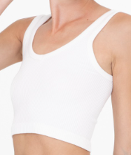 Colette Ribbed Seamless Cropped Tank Top