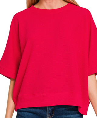 Macie Double Knit Half Sleeve Top