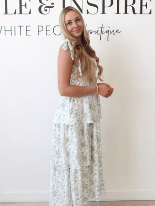 Victoria Ruffle Tiered Midi Dress