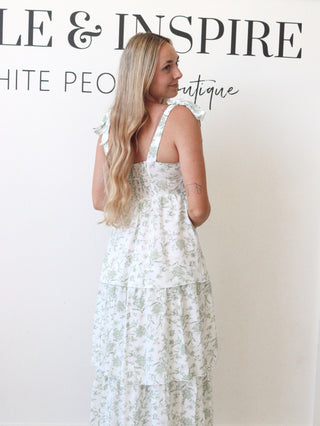 Victoria Ruffle Tiered Midi Dress