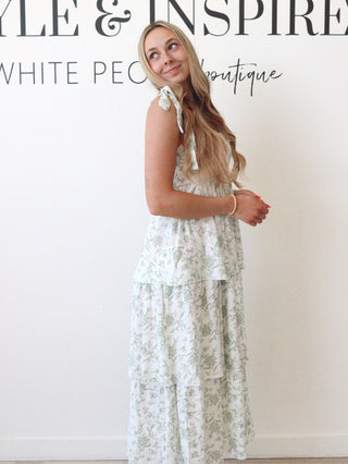 Victoria Ruffle Tiered Midi Dress