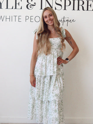 Victoria Ruffle Tiered Midi Dress